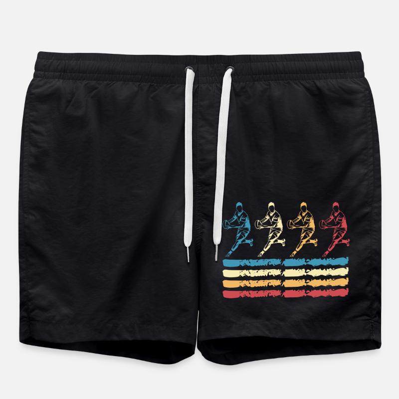 Rugby retro - Short de bain - noir