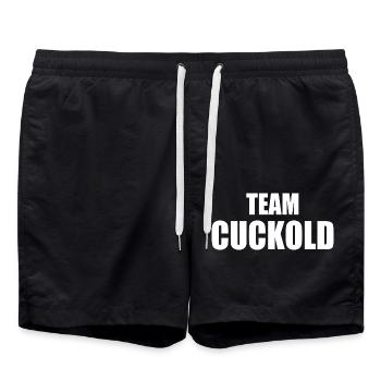 Team cuckold - Short de bain - noir - Devant - AI Model Male 185 light (185cm)