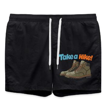 FAITES RANDONNÉE ! - Short de bain - noir - Devant - AI Model Male 185 light (185cm)