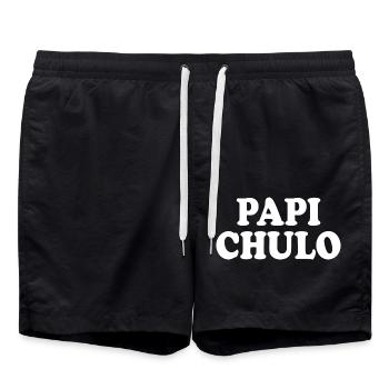 Papi chulo - Badeshorts - Schwarz - Vorne - AI Model Male 185 light (185cm)