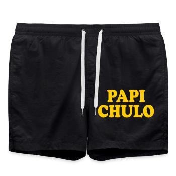Papi chulo - Badeshorts - Schwarz - Vorne - AI Model Male 185 light (185cm)
