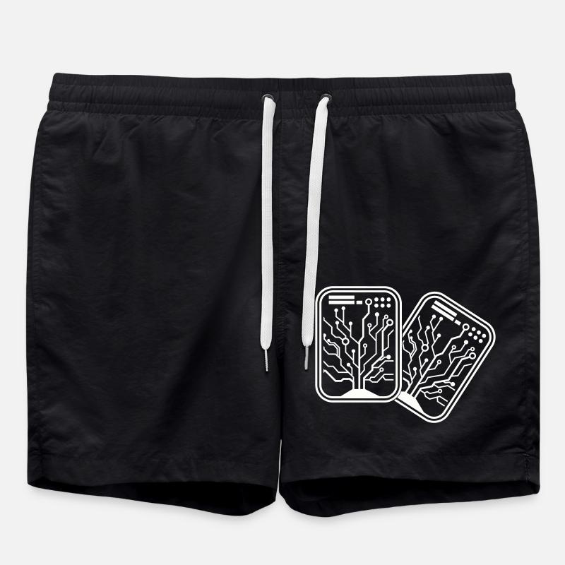 micro chip 2 - Badeshorts - Schwarz
