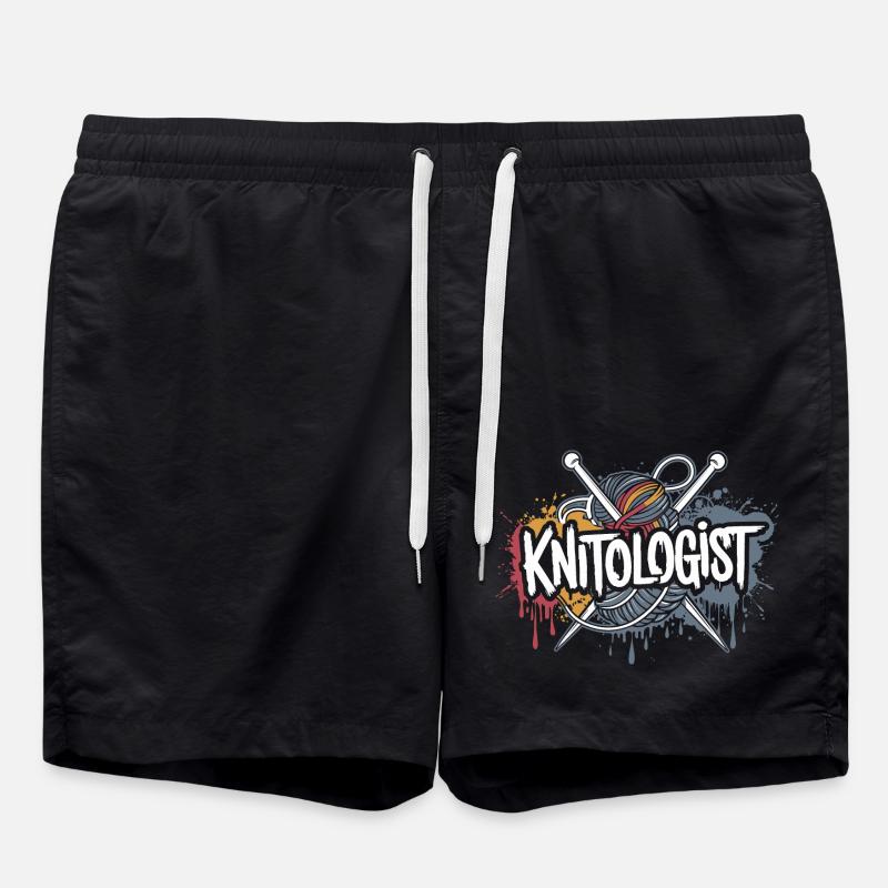 Passion pour le tricot - Short de bain - noir