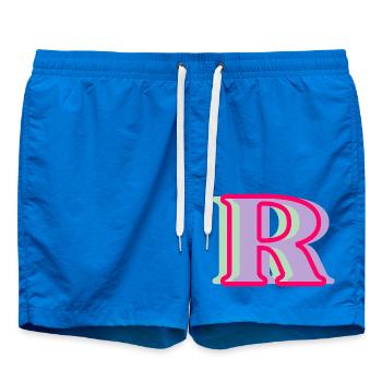 Lettre r multicolore - Short de bain - cobalt blue - Devant