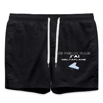 je peux pas j'ai deltaplane passion - Short de bain - noir - Devant - AI Model Male 185 light (185cm)