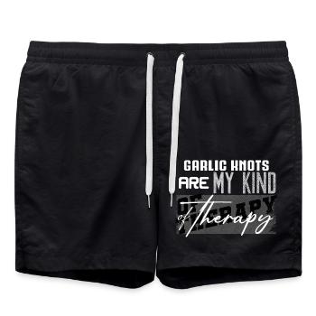 Les nœuds d’ail sont mon genre de thérapie - Short de bain - noir - Devant - AI Model Male 185 light (185cm)