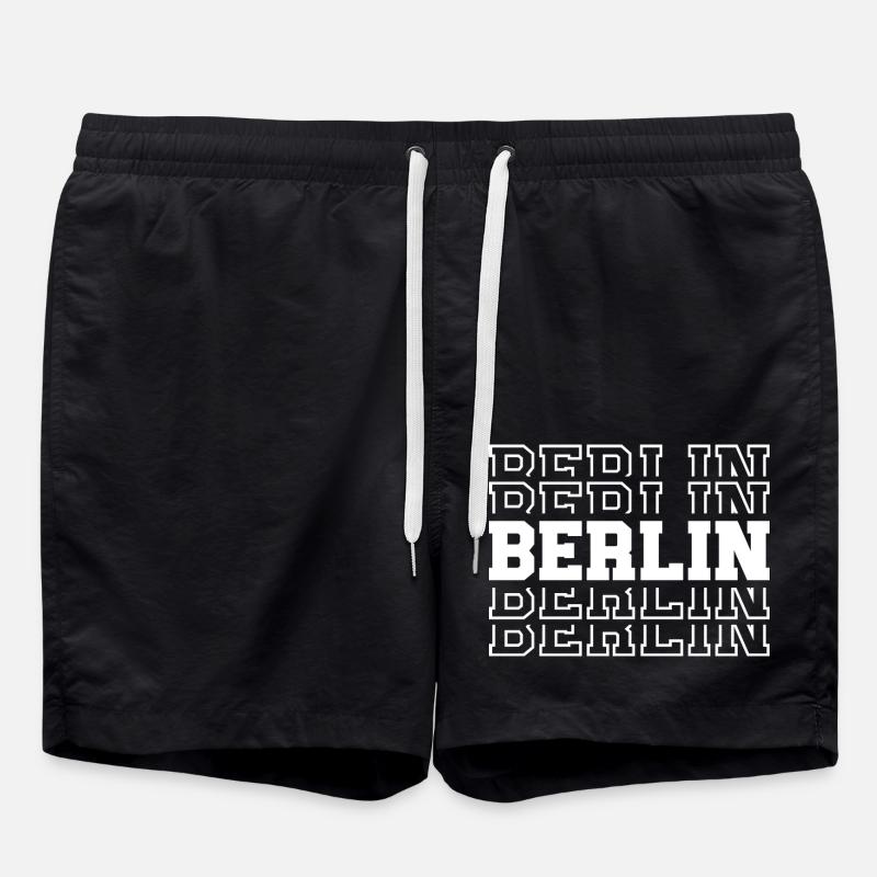 Style typographique berlinois - Short de bain - noir