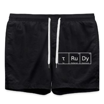 Trudy Name Vorname Chemie Periodensystem Elemente - Badeshorts - Schwarz - Vorne - AI Model Male 185 light (185cm)