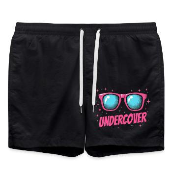 Discours d’infiltration - Costume drôle avec Sun Bril - Short de bain - noir - Devant - AI Model Male 185 light (185cm)