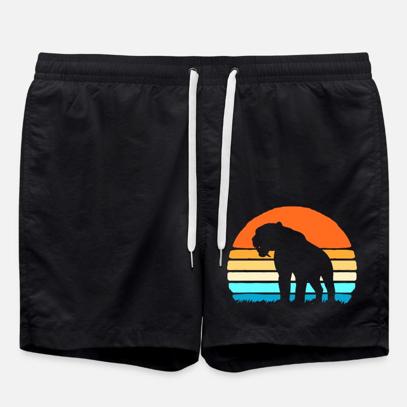 Tigre à dents de sabre - Short de bain - noir