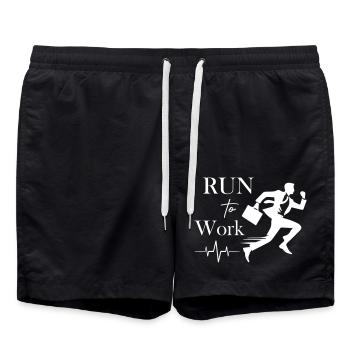 Run to Work - Swim Trunks - black - Front - AI Model Male 185 light (185cm)