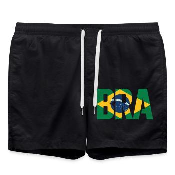 Brazil - Swim Trunks - black - Front - AI Model Male 185 light (185cm)