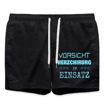 Chirurgien cardiaque comme vocation - Short de bain - noir - Devant - AI Model Male 185 light (185cm)