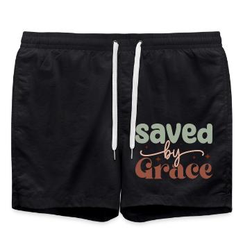 Sauvé par la grâce - Short de bain - noir - Devant - AI Model Male 185 light (185cm)