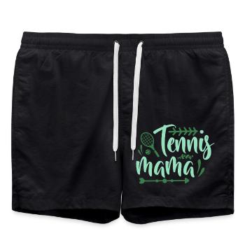 Tennis Vintage Retro Tennisspieler Sport Hobby - Badeshorts - Schwarz - Vorne - AI Model Male 185 light (185cm)