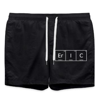 Eric Name First Name Chemistry Periodic Table Elements - Swim Trunks - black - Front - AI Model Male 185 light (185cm)