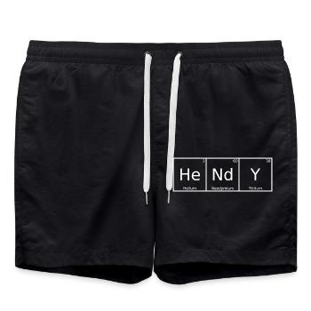 Hendy Nom Prénom Chimie Tableau périodique Éléments - Short de bain - noir - Devant - AI Model Male 185 light (185cm)