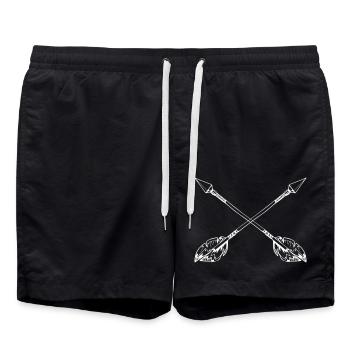 Flèches 2 - Short de bain - noir - Devant - AI Model Male 185 light (185cm)