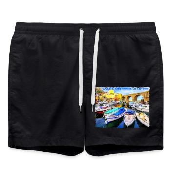 Vallon des Auffes Marseille - Short de bain - noir - Devant - AI Model Male 185 light (185cm)