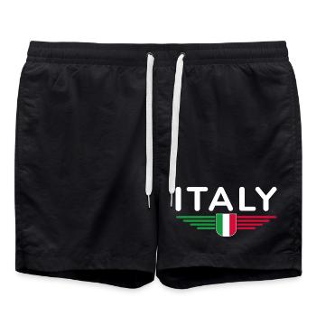 I Love Italy Tenue T-Shirt Design - Short de bain - noir - Devant - AI Model Male 185 light (185cm)