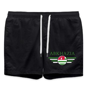J’aime l’Abkhazie, T-shirt design de style élégance - Short de bain - noir - Devant - AI Model Male 185 light (185cm)