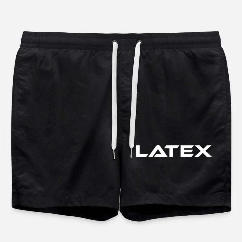 Schrift Design "Latex" - Badeshorts - Schwarz