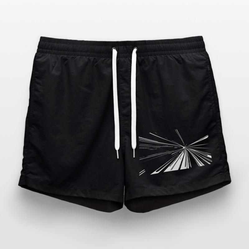 Vector Lines Splash Swim Trunks