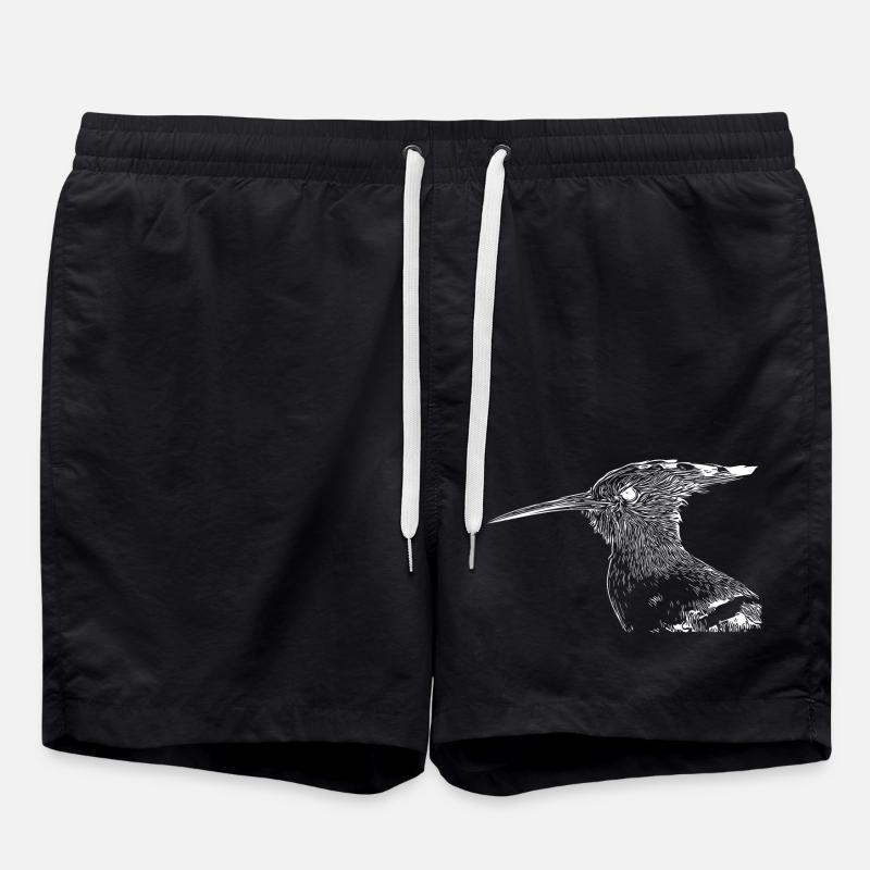 Hoopoe bird - Swim Trunks - black