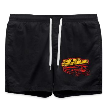 Nich' mit Commander - Badeshorts - Schwarz - Vorne - AI Model Male 185 light (185cm)