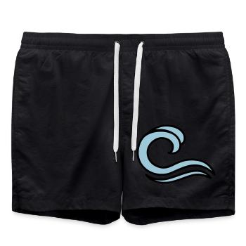 flots - Short de bain - noir - Devant - AI Model Male 185 light (185cm)