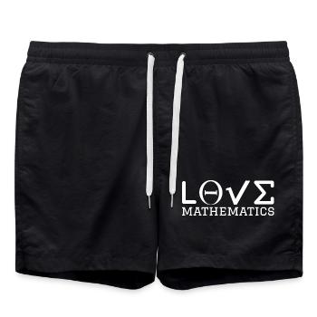 Love Mathematics - Swim Trunks - black - Front - AI Model Male 185 light (185cm)
