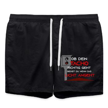 Auto Tuning Spruch lustig - Badeshorts - Schwarz - Vorne - AI Model Male 185 light (185cm)