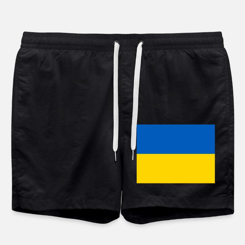 Ukraine Flag - Swim Trunks - black