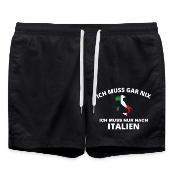 Italien - Badeshorts - Schwarz - Vorne - AI Model Male 185 light (185cm)
