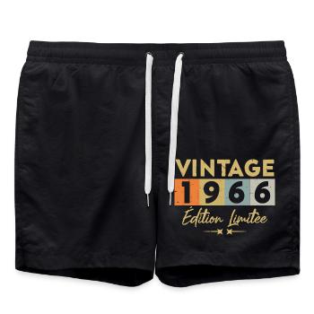Vintage 1966 Édition Limitée - Short de bain - noir - Devant - AI Model Male 185 light (185cm)