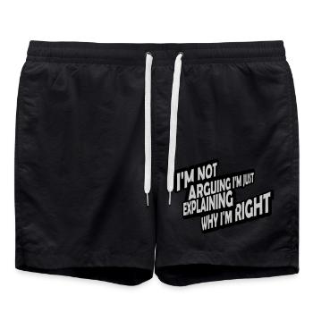 Je ne discute pas - Short de bain - noir - Devant - AI Model Male 185 light (185cm)