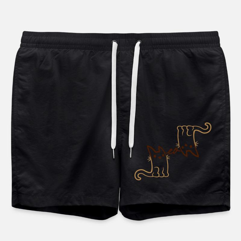 Miaouez 2 chats mignons - Short de bain - noir