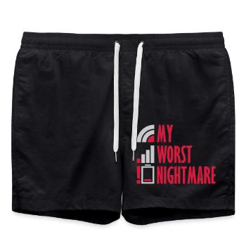 Mon pire cauchemar Logos - Short de bain - noir - Devant - AI Model Male 185 light (185cm)