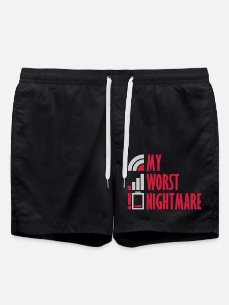 My worst nightmare Logos - Swim Trunks - black
