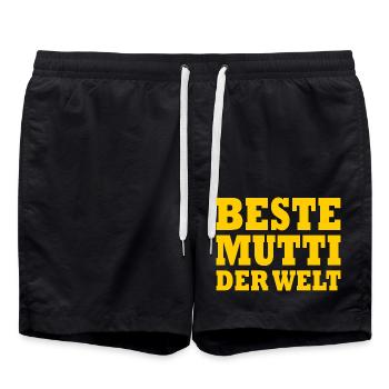 Beste mutti der welt - Badeshorts - Schwarz - Vorne - AI Model Male 185 light (185cm)