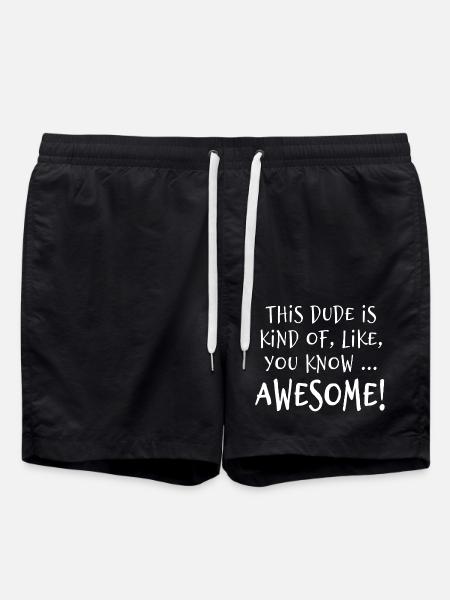 This dude is awesome! - Swim Trunks - black