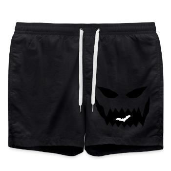 Halloween Face - Swim Trunks - black - Front - AI Model Male 185 light (185cm)