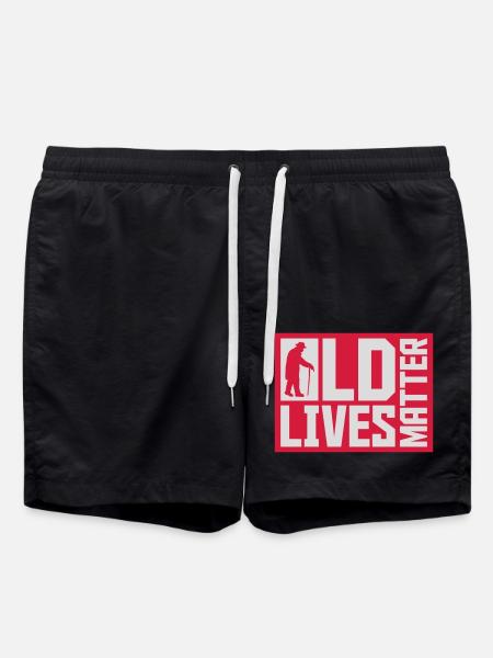 old lives matter quote - Swim Trunks - black