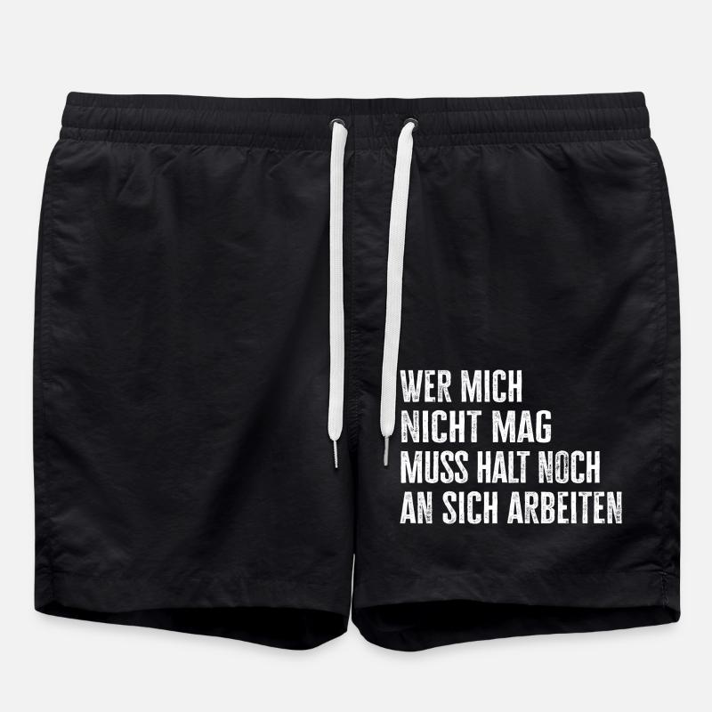 Selbstbewusstsein Selbstliebe ignoriere andere - Badeshorts - Schwarz