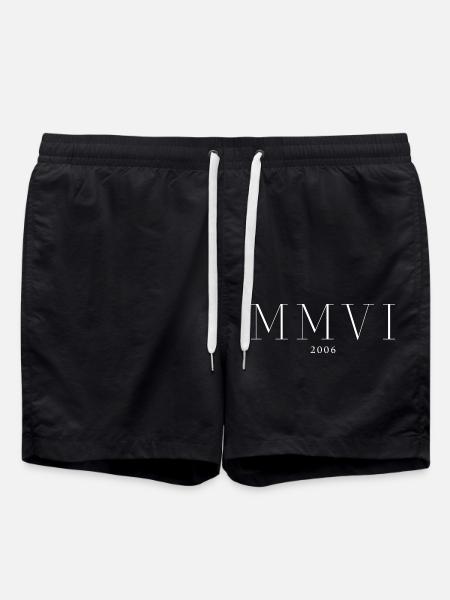Römische Zahl Geburtsjahr Made in 2006 - Badeshorts - Schwarz