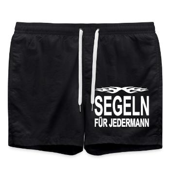 Segeln - Badeshorts - Schwarz - Vorne - AI Model Male 185 light (185cm)