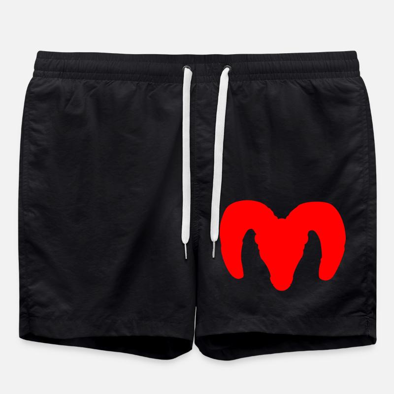 Dickhornschaf Silhouette – Wildnis pur - Badeshorts - Schwarz