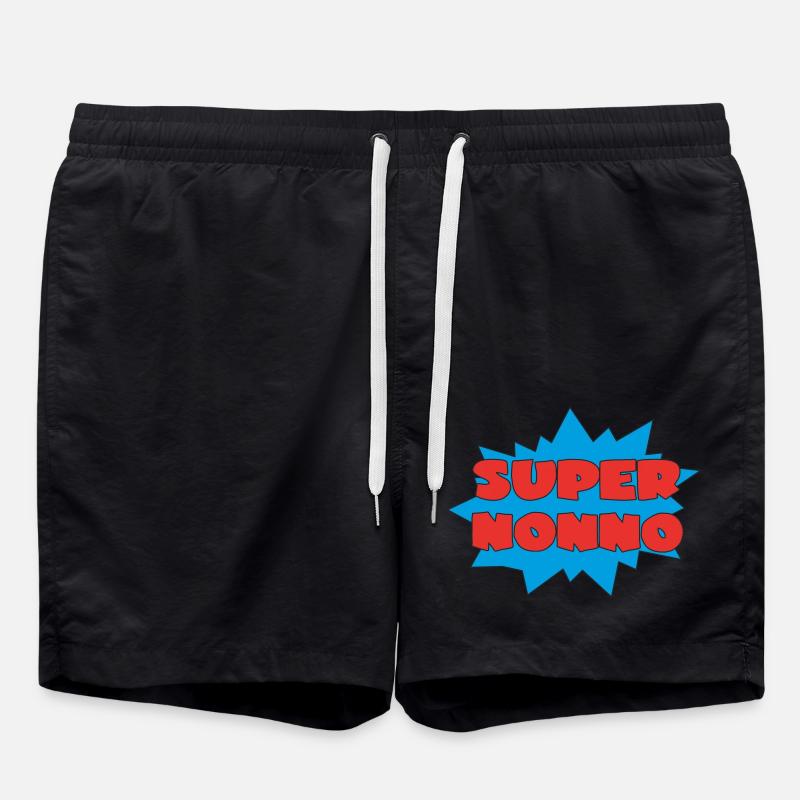 SUPER NONNO - Short de bain - noir
