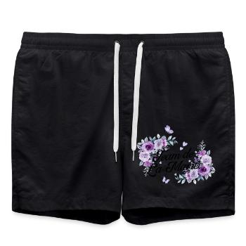 Team de la mariée floral violet - Short de bain - noir - Devant - AI Model Male 185 light (185cm)
