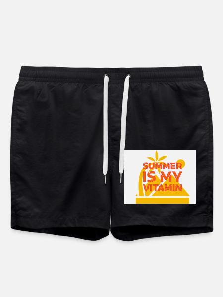 Sommer - Badeshorts - Schwarz
